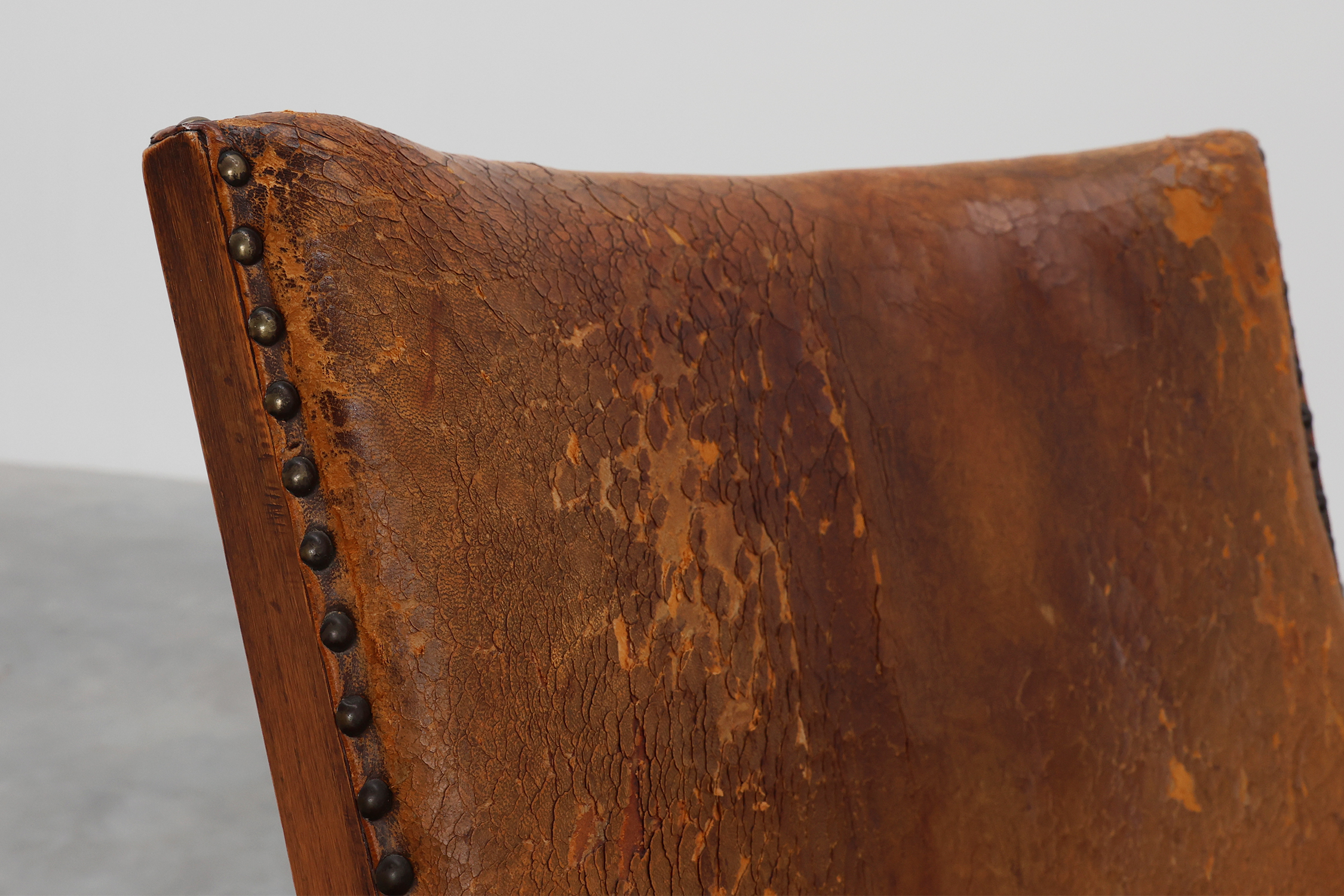 Leather and oak Armchair by Theo Ruth for Artifort, The Netherlands ca. 1940thumbnail